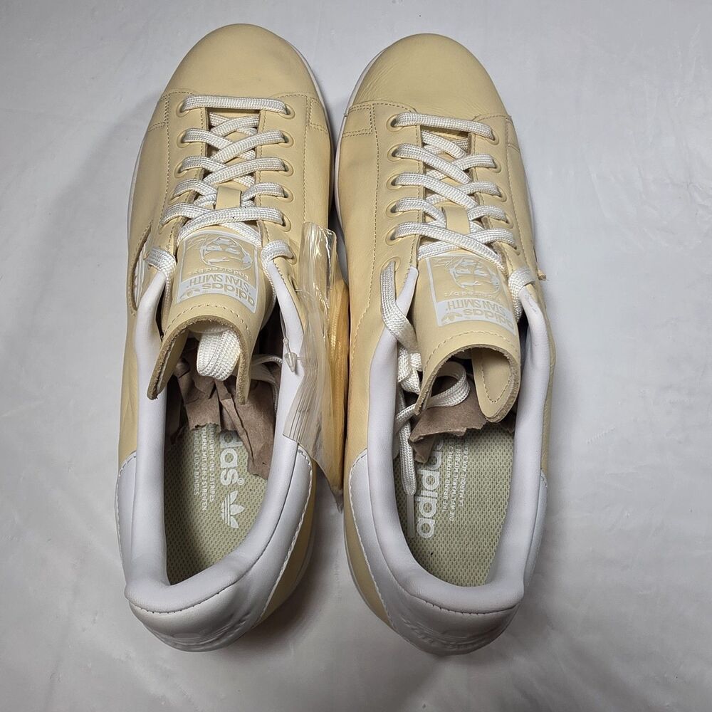 Adidas Mens Stan Smith BD7438 Light Yellow Lace Up Sneakers Shoes Size 11.5 NEW - Picture 8 of 10